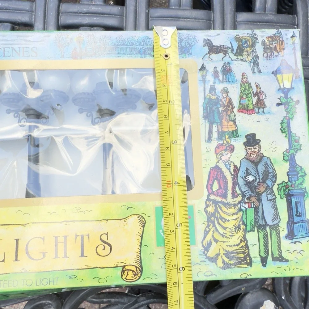 Vtg 90s Kurt Adler 10 Victorian‎ Street Lights Lamp Post Christmas Village